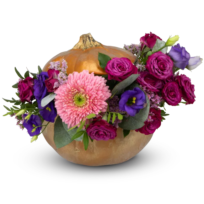 Zlatá dýně s květy